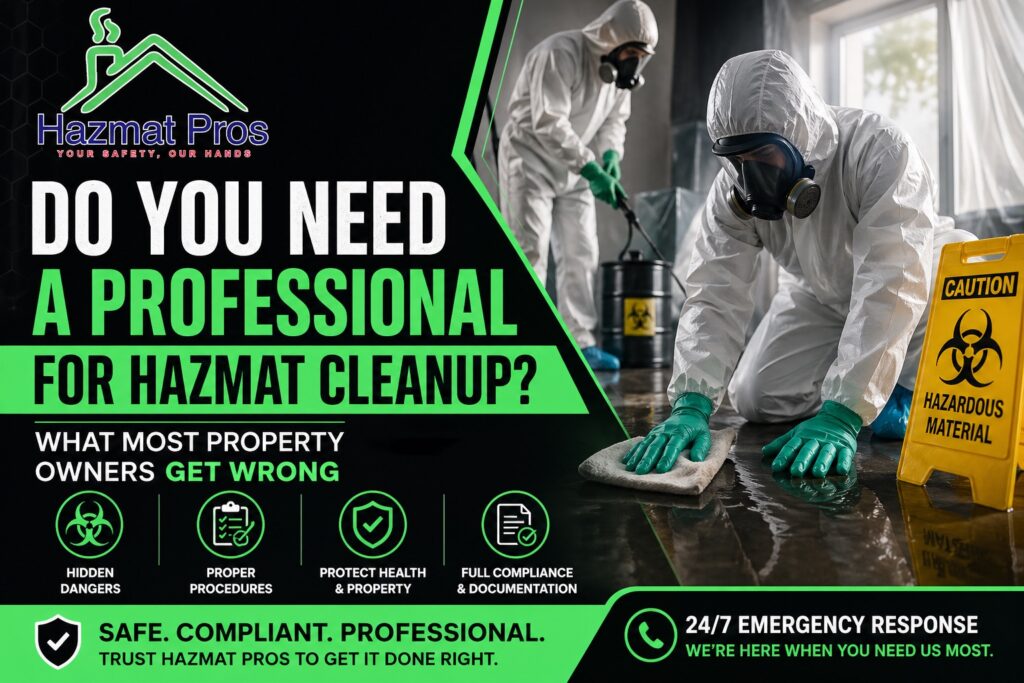 Do you need a professional for hazmat cleanup